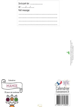 Calendrier mamie 25 jours de tendresse