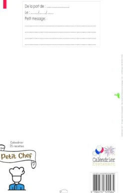 Calendrier petit chef 25 recettes