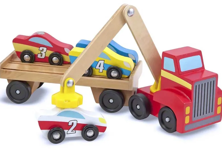 Camion de transport bois grue magnétique
