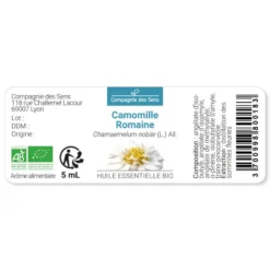 Camomille romaine - huile essentielle bio - 10ml garantie chromacert® - chémotyp