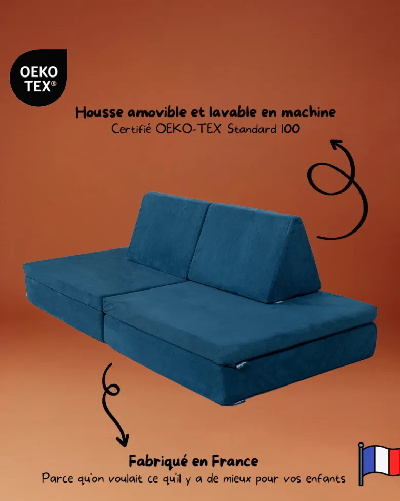 Canapé de jeu modulable le pagaille - bleu suède Bleu