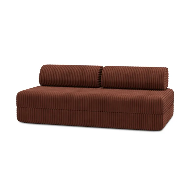 Canapé droit modulable et convertible 3 places - velours côtelé xl Terracotta
