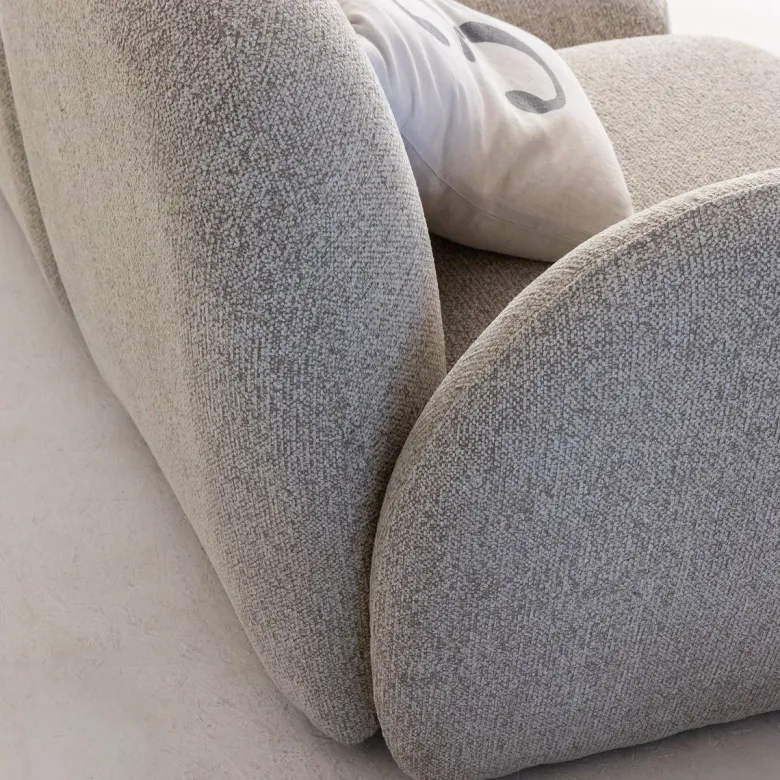 Canapé 3 modules tissu bouclette