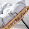 Canggu fauteuil à bascule en résine tressée coussin gris