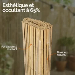 Canisse en bambou refendu - 2 x 5 m