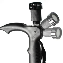Canne de marche télescopique aluminium led boussole randonnée
