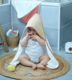 Cape de bain en gaze de coton jeanne