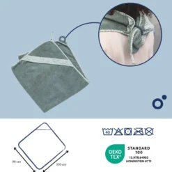 Cape de bain et anneau dentition, green