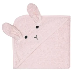 Cape de bain lapin rose pâle