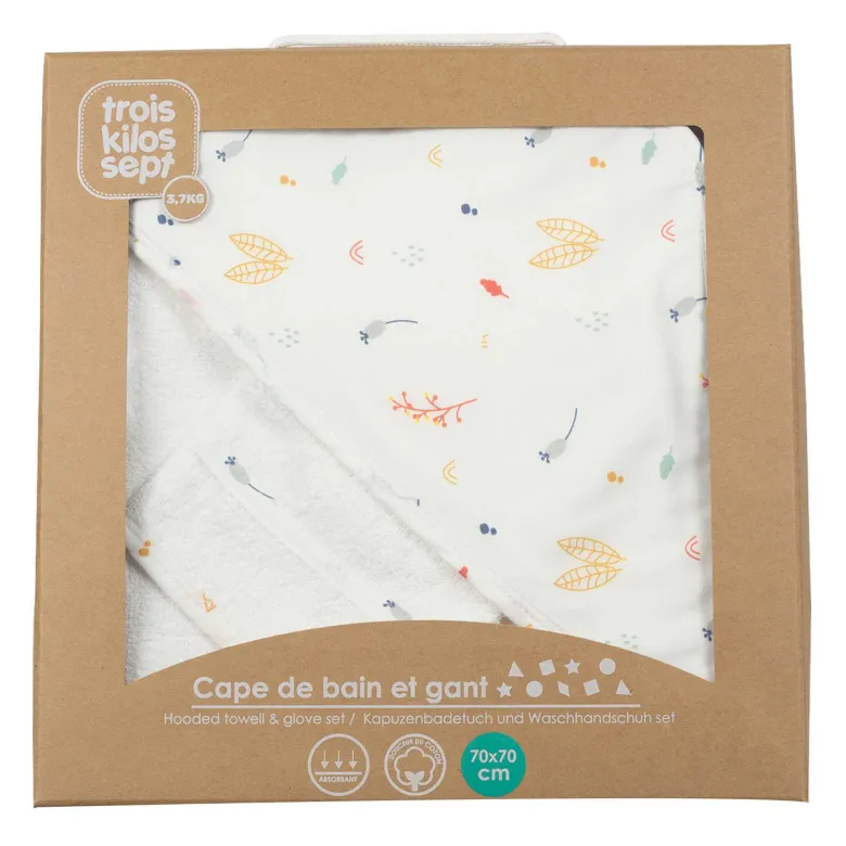Cape de bain oeko-tex® blanc 70x70 cm