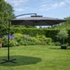 Capri parasol gris déporté carré 3 x 3 m