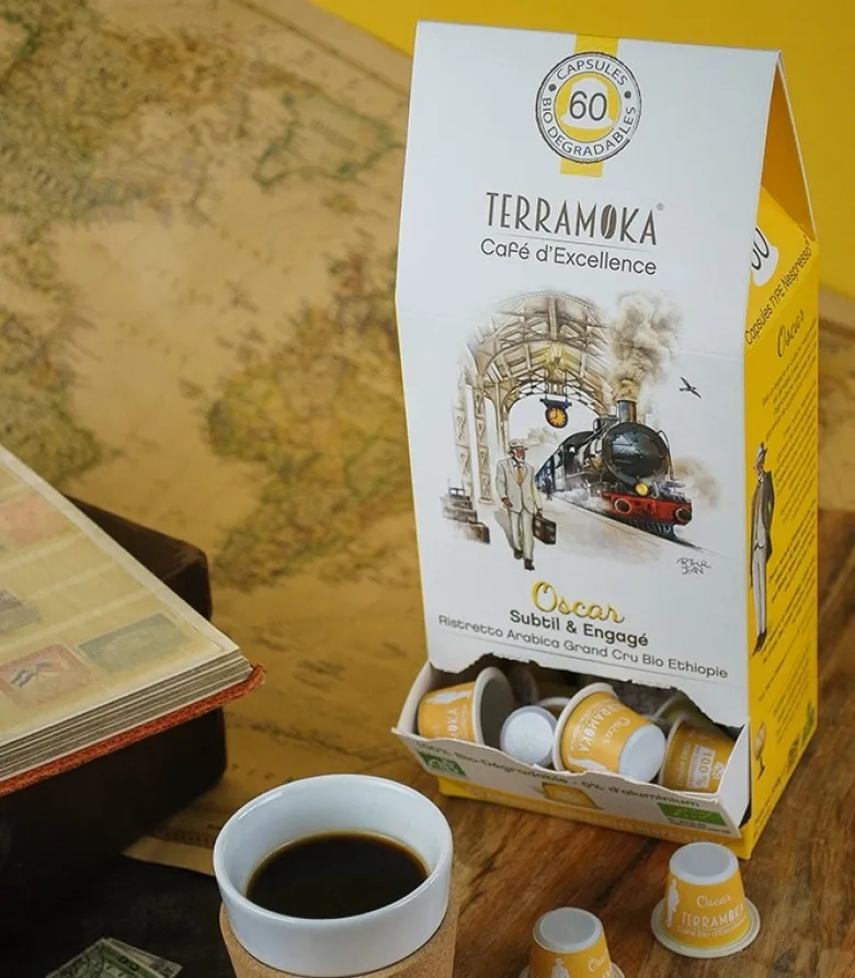 60 capsules nespresso® home compost en café bio d'ethiopie