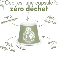 60 capsules nespresso® home compost en café bio du brésil et mexique