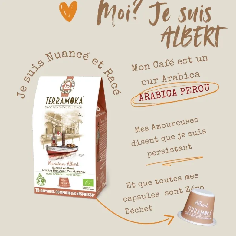 150 capsules nespresso® home compost du pérou bio (10 étuis x 15 caps)