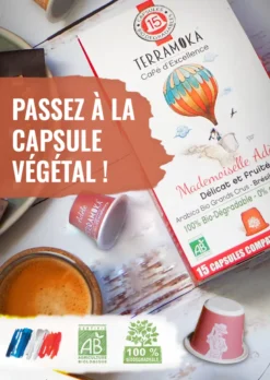 120 capsules nespresso® home compost en café bio du brésil et mexique