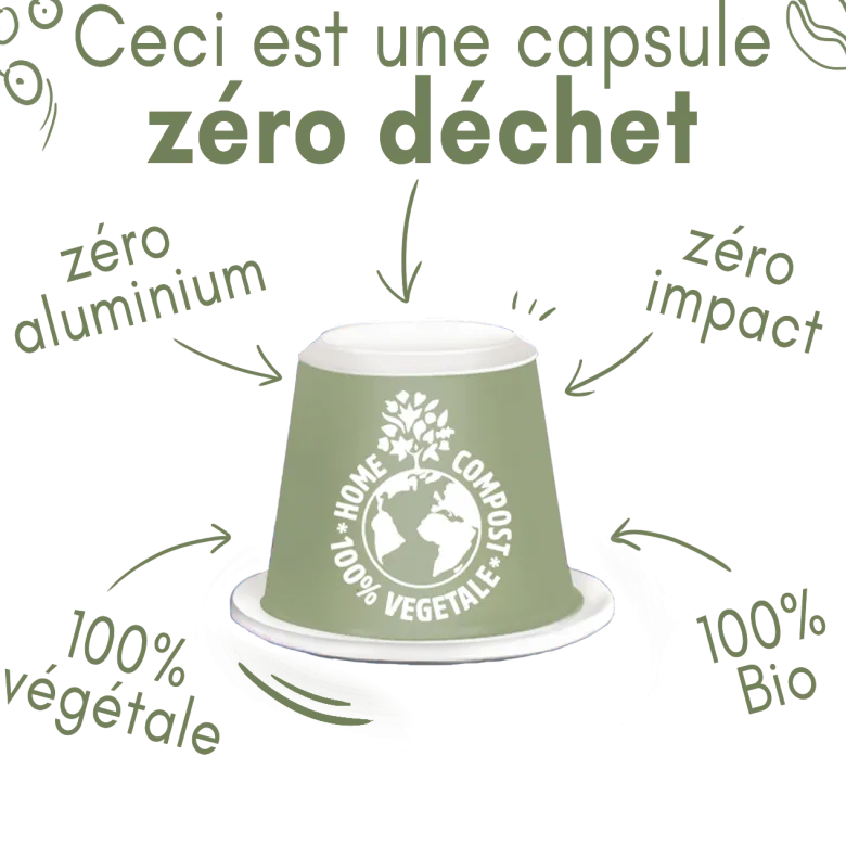 120 capsules nespresso® home compost en café bio du brésil et mexique