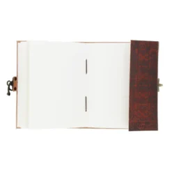 Carnet cuir avec loquet Rose des Vents