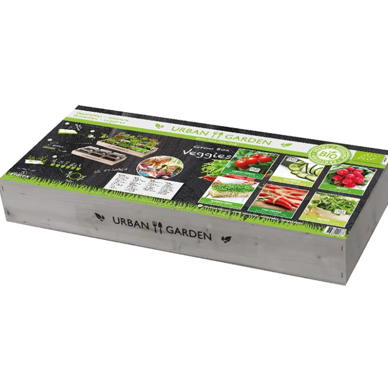 Carré de Potager en bois avec miniserres