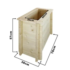 Carre potager exterieur bois - 78x38xh57 cm