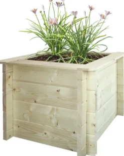 Carre potager exterieur bois - 58x58xh46 cm