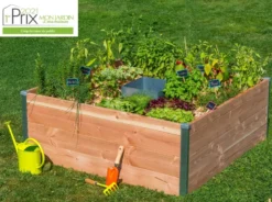 Carré potager bois l120 x l115 x h40