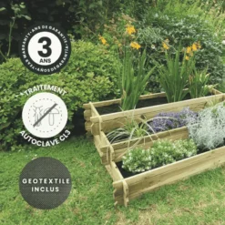 Carré potager en bois 154l angelic