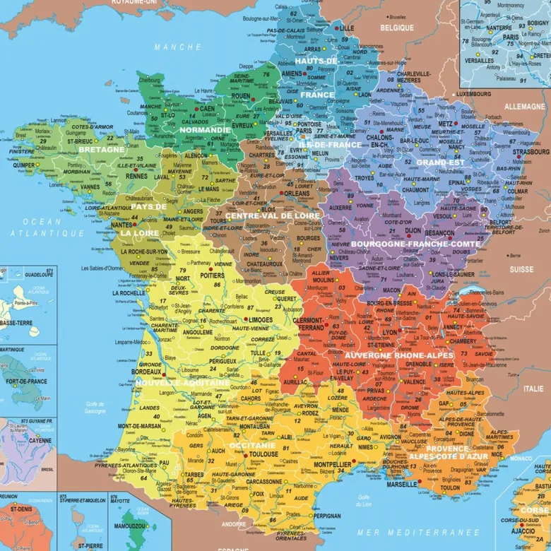 Carte de france departement