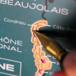 Carte des vignobles à gratter