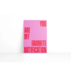 Carte de vœux - favorite notification