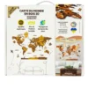 Carte du monde en bois 3D