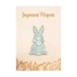 Carte petit lapin bleu