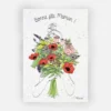 Carte à planter bouquet bonne fête maman