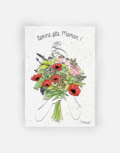 Carte à planter bouquet bonne fête maman
