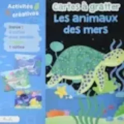 Cartes à gratter animaux des mers