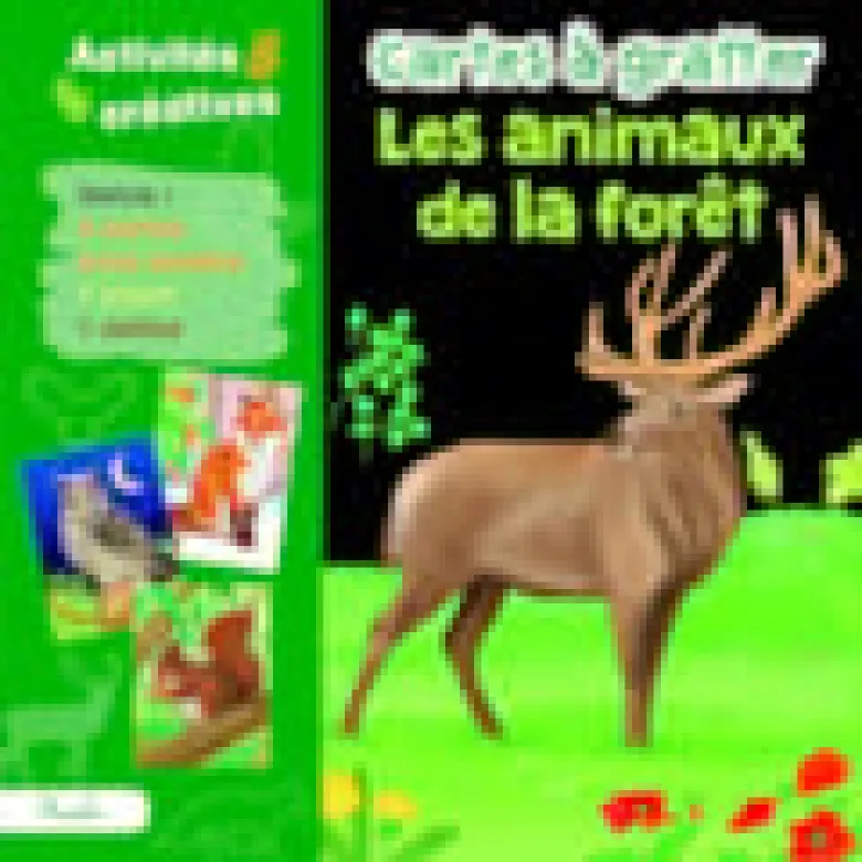 Cartes à gratter les animaux de la forêt