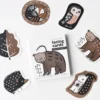 Cartes à lacer animaux de la forêt