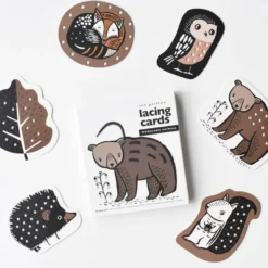 Cartes à lacer animaux de la forêt