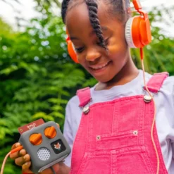 Casque audio orange