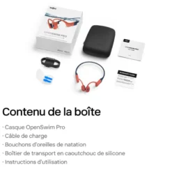 Casque à conduction osseuse étanche IP68 sans fil Shokz OpenSwim Pro