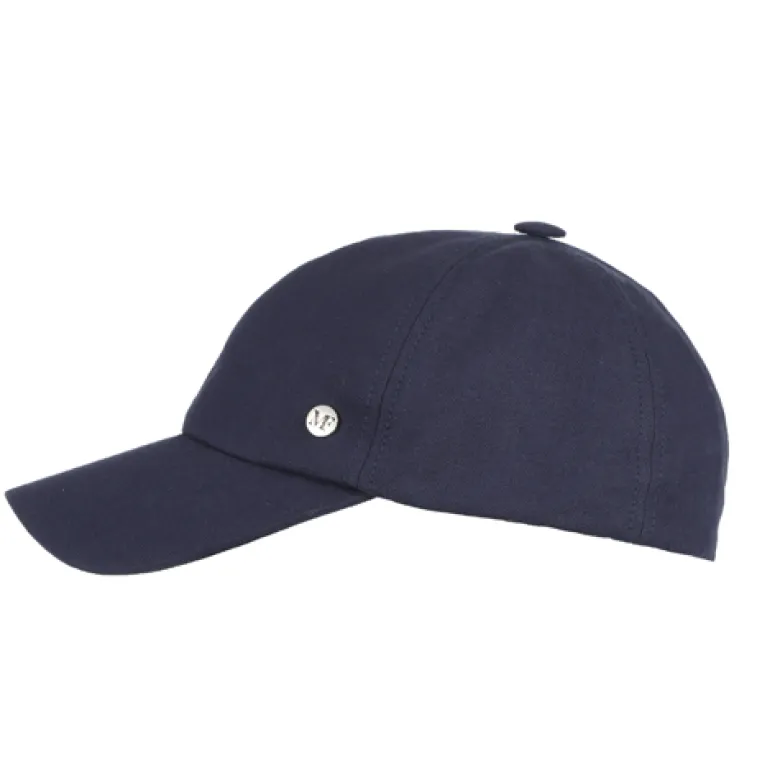 Casquette anti-UV en coton bleu marine 57