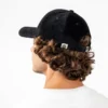 Casquette en velours noir