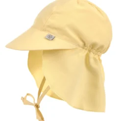 Casquette protège nuque anti-uv jaune pâle (7-12 mois)