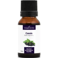 Cassis bio - 15ml (ribes nigrum) – macérat concentré de bourgeons frais 15