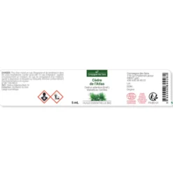 Cèdre de l'atlas - huile essentielle bio - 10ml garantie chromacert® - chémotypé