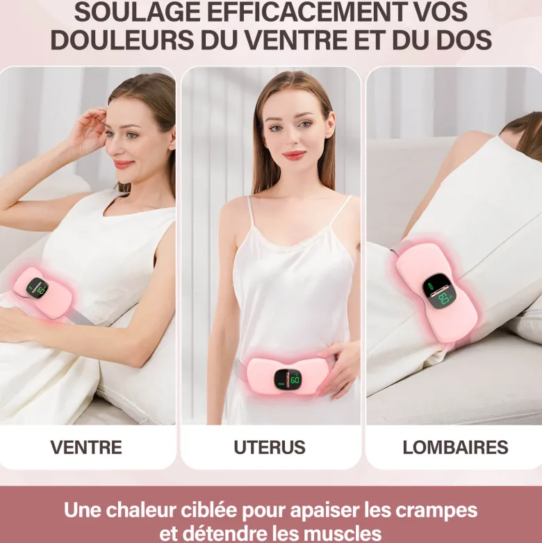 Ceinture chauffante anti douleurs menstruelles - soulage rapidement - sans fil