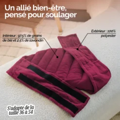 Ceinture chauffante pour lombaires Prune