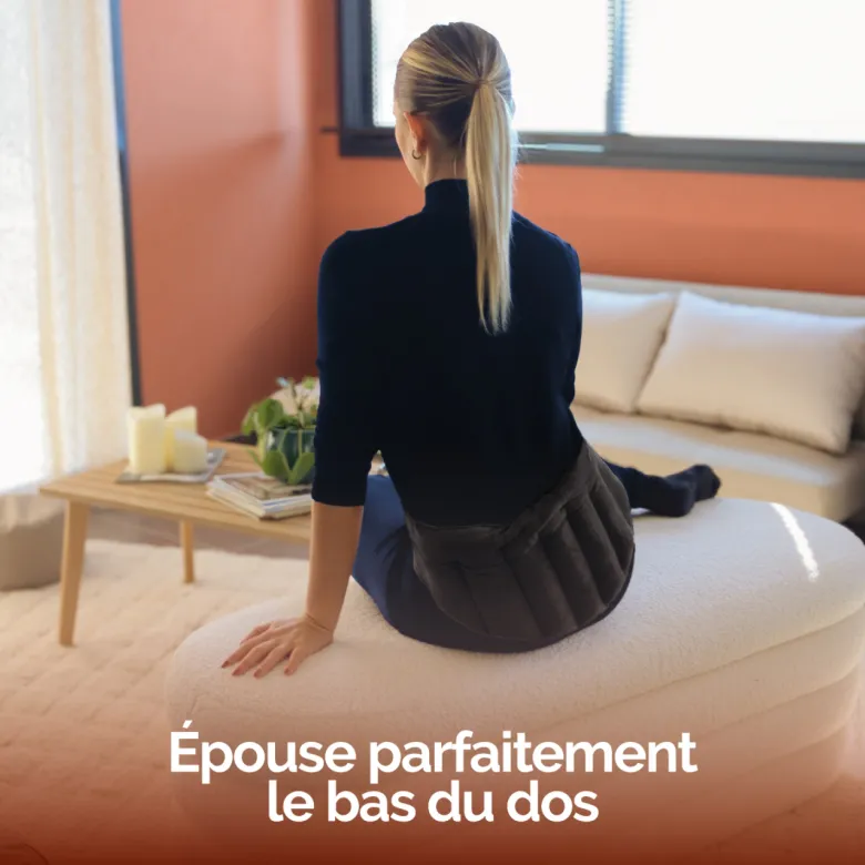 Ceinture chauffante pour lombaires Noir