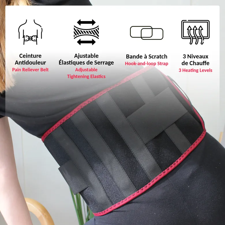 Ceinture lombaire chauffante batterie 5000 mah soulage le dos