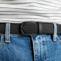 Ceinture tressée all black - t1