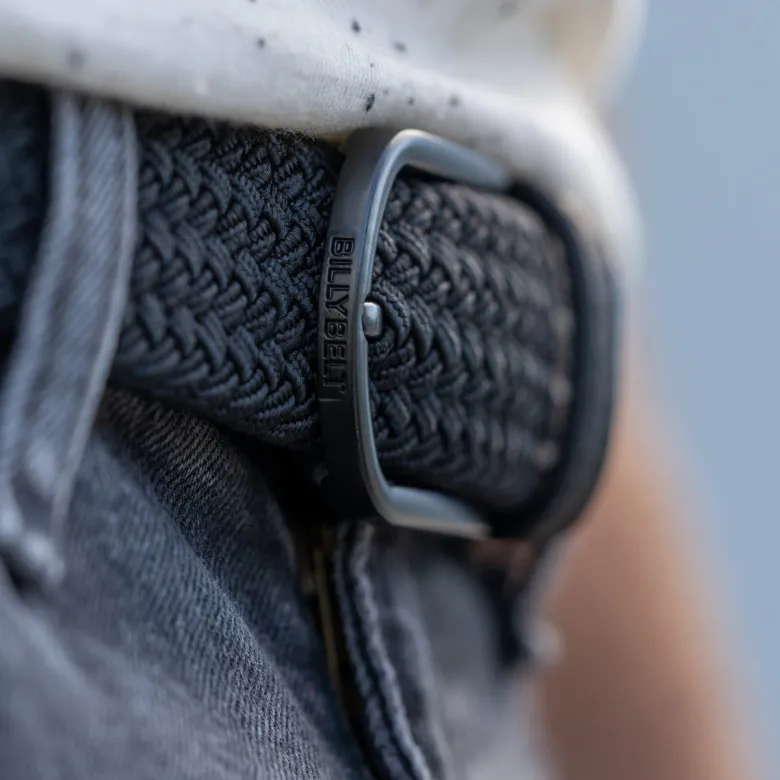 Ceinture tressée all black - t2